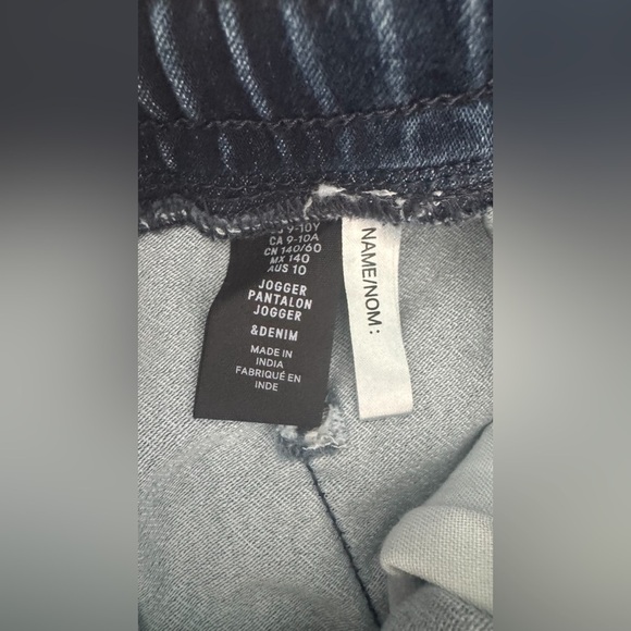 H&M kids Blue Denim Jogger Pants size 9-10 - Picture 5 of 11